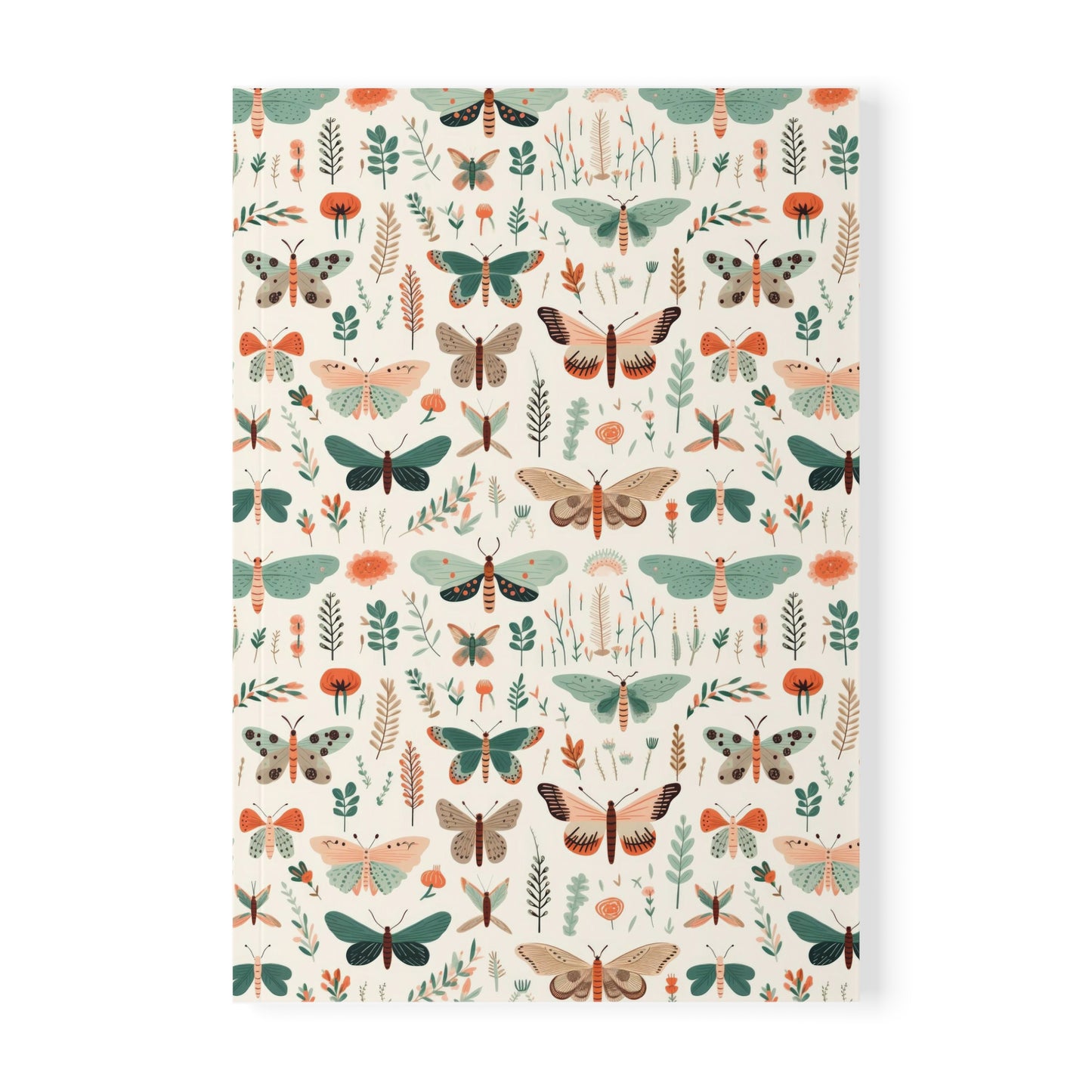 Softcover Notebook featuring Colorful Moths