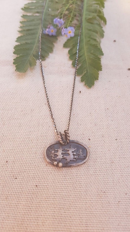 Sterling Silver Forest Pendant Necklace