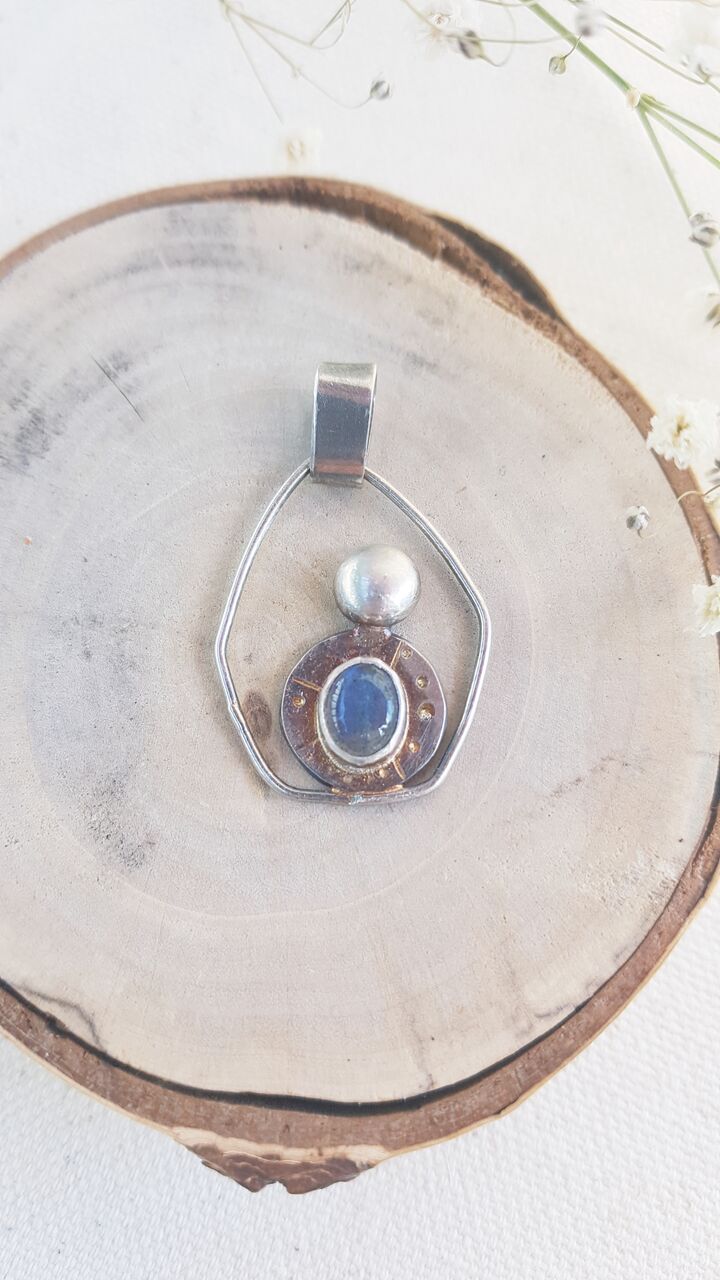 Labradorite Sterling Silver Pendant Necklace