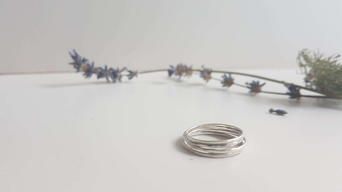 Sterling Silver Stack Rings - set of 3