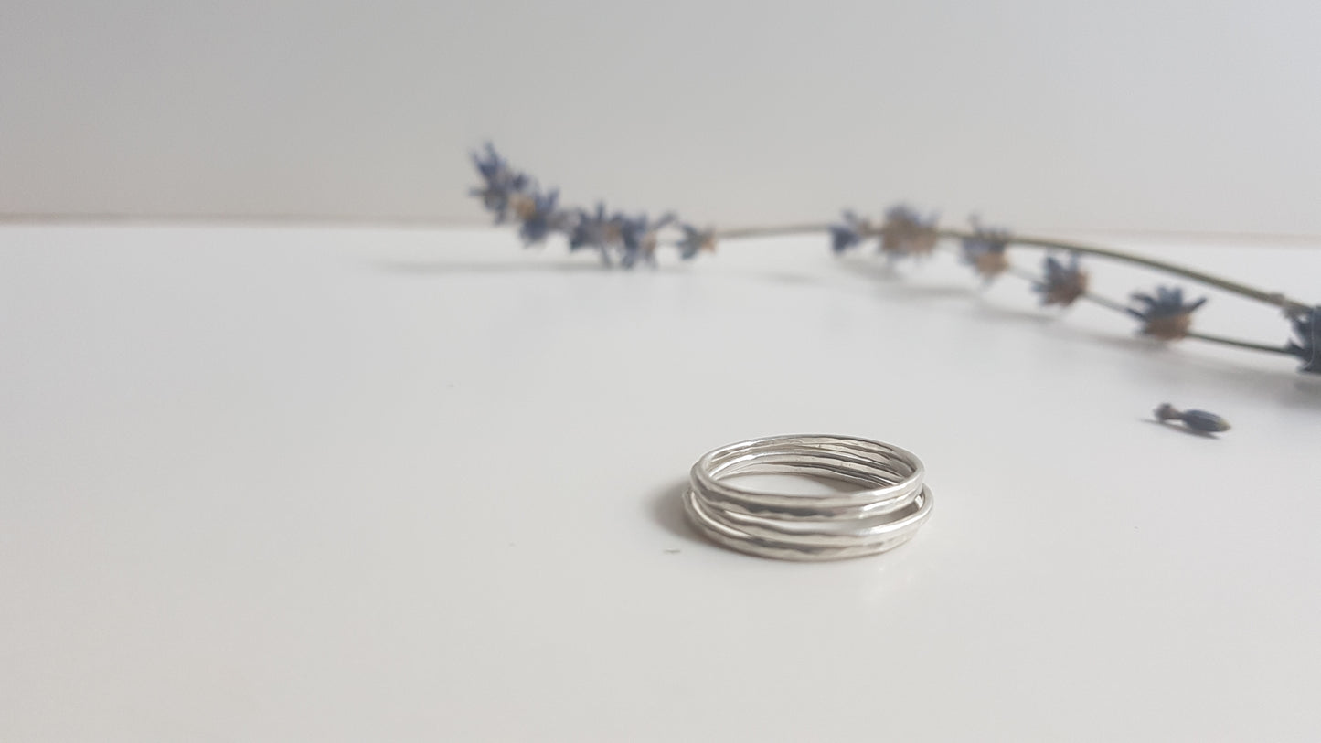 Sterling Silver Stack Rings - set of 3