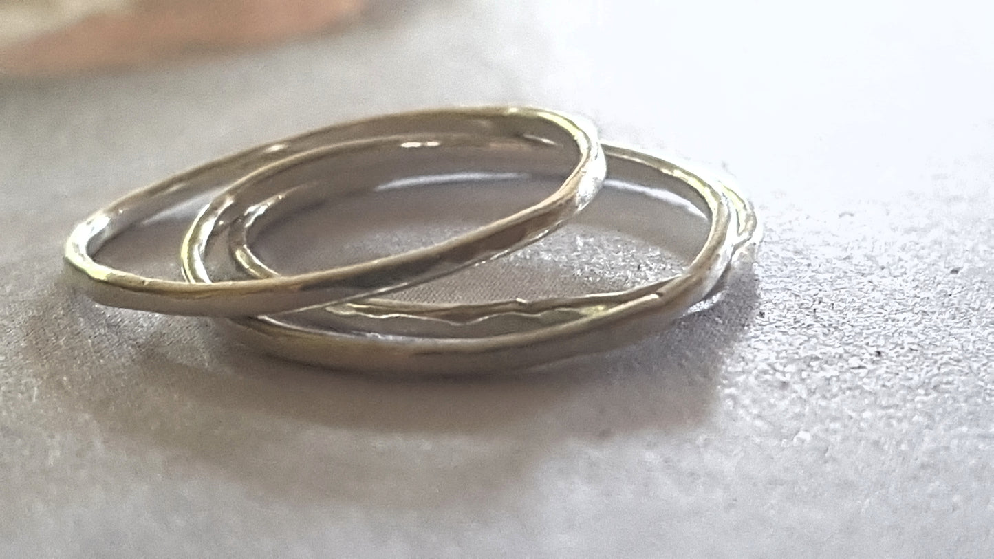 Sterling Silver Stack Rings - set of 3