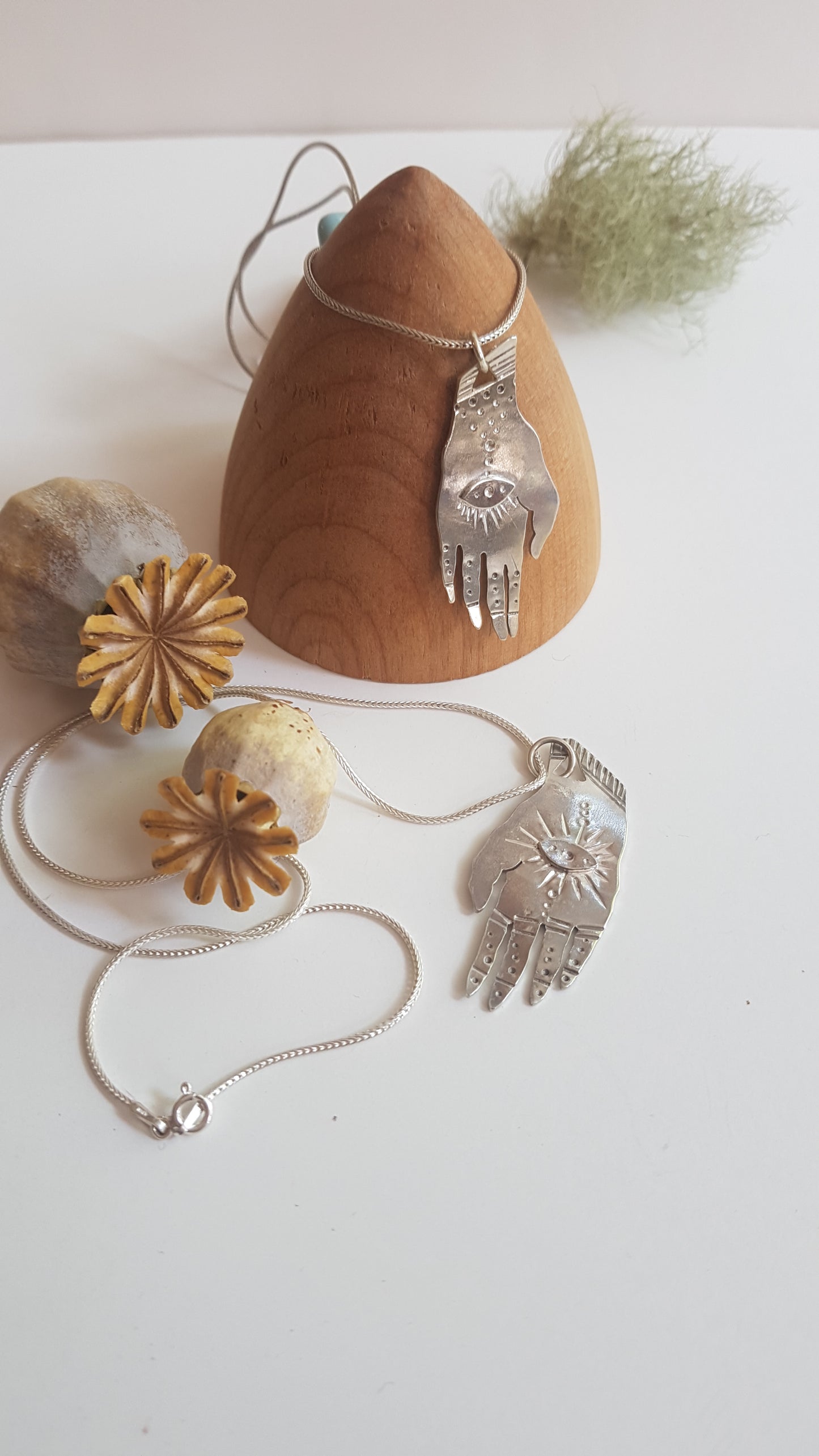 Sterling Silver Makers Hands Pendant