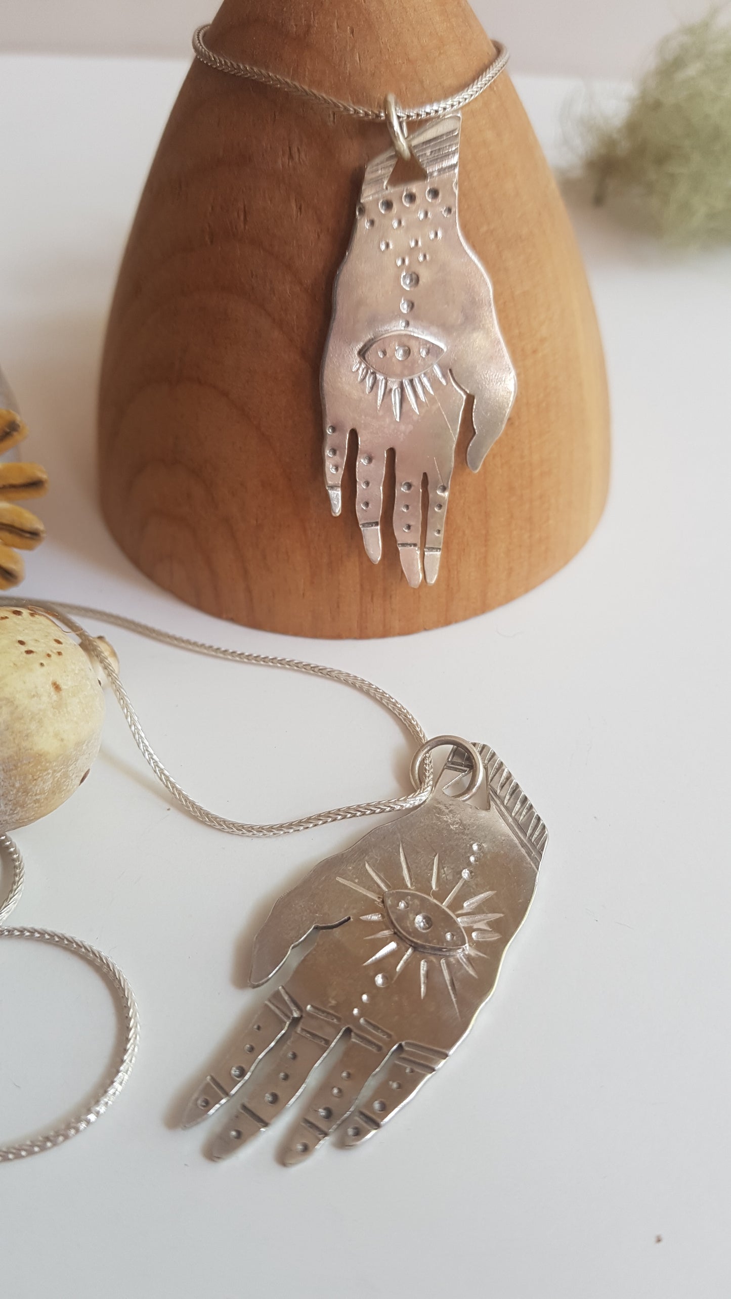 Sterling Silver Makers Hands Pendant