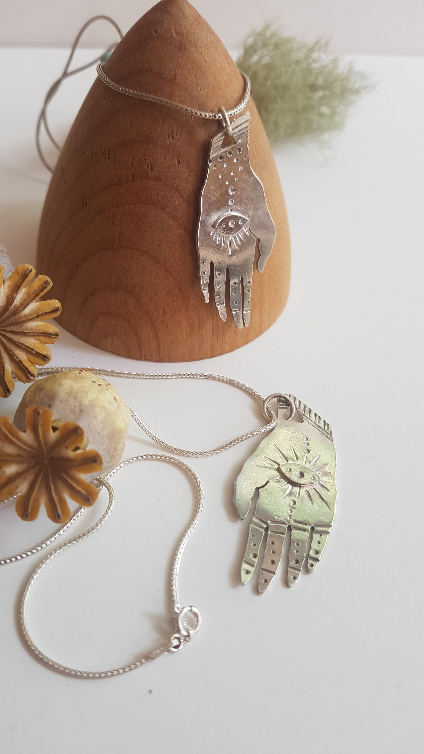 Sterling Silver Makers Hands Pendant