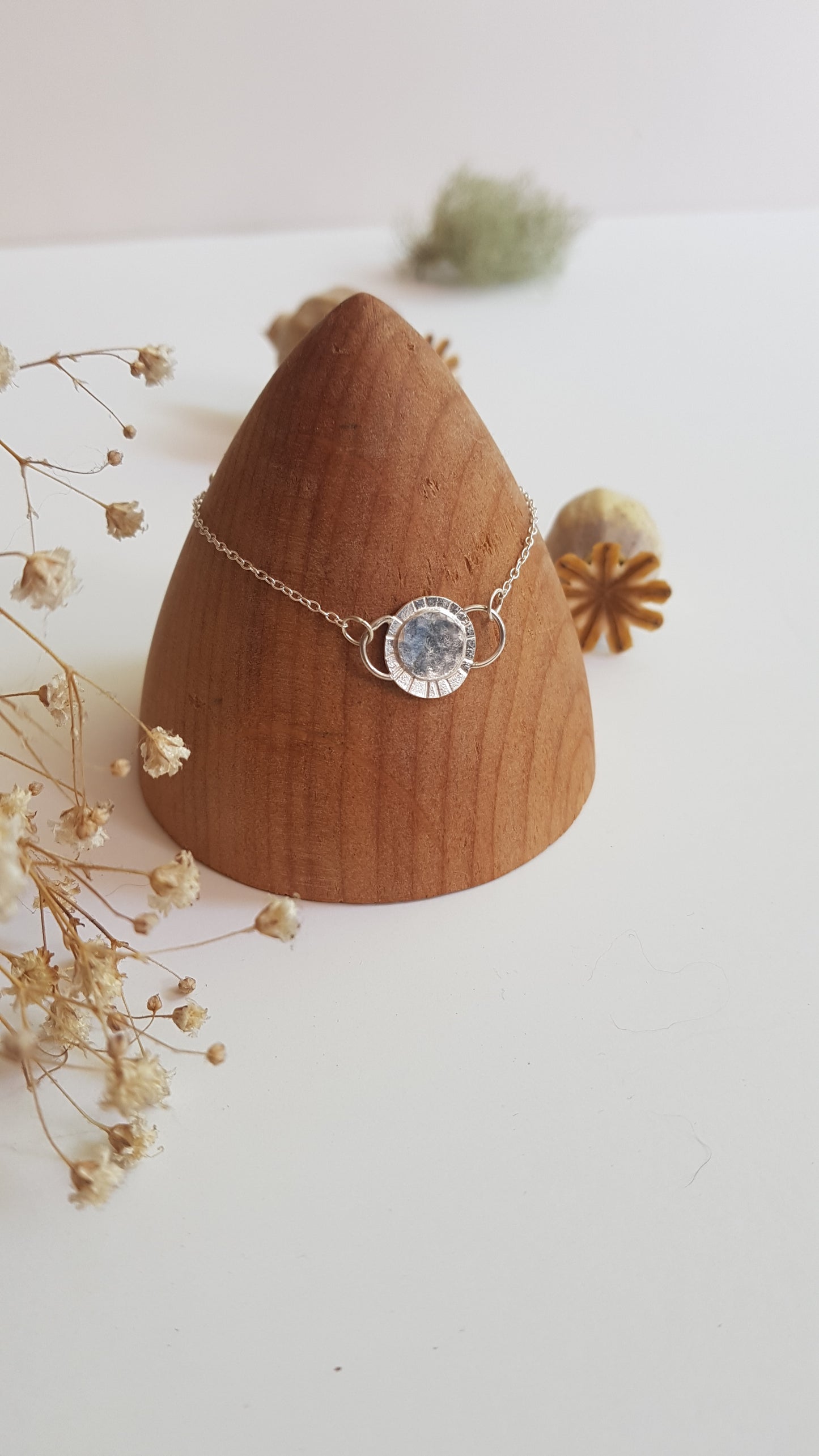 Faces of the Moon Sterling Silver Bracelet