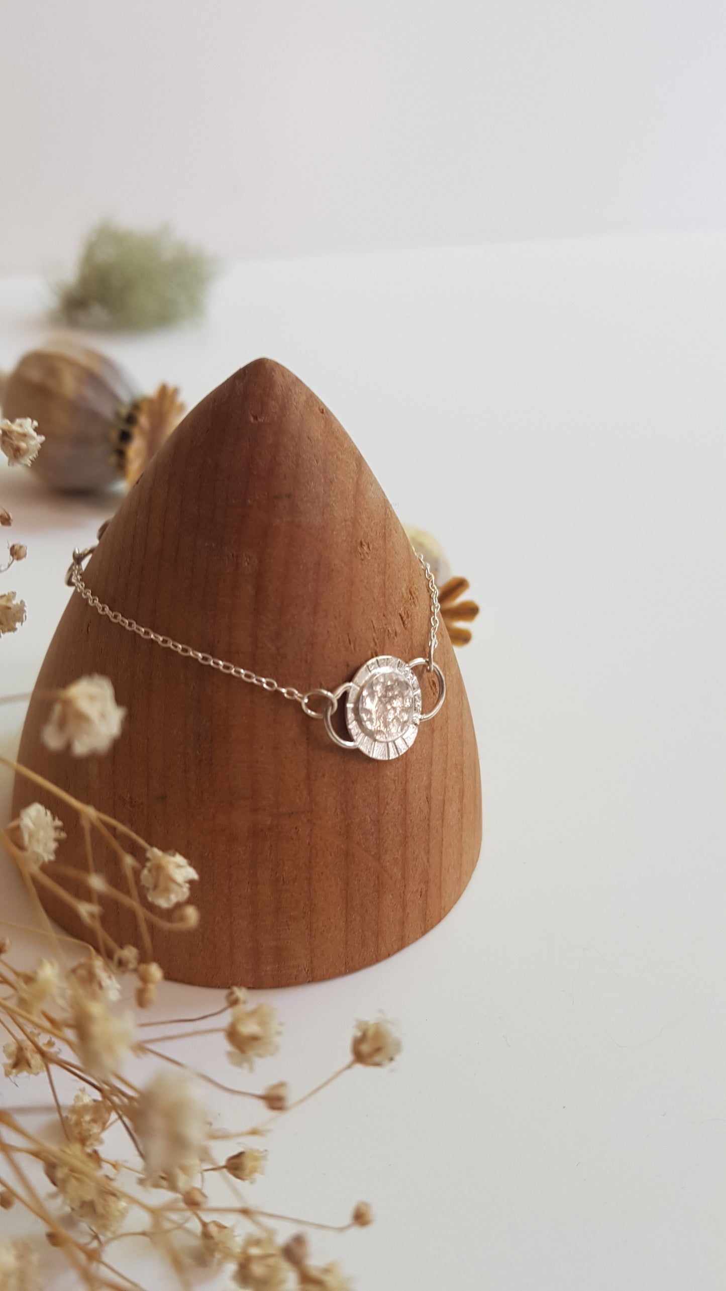 Faces of the Moon Sterling Silver Bracelet