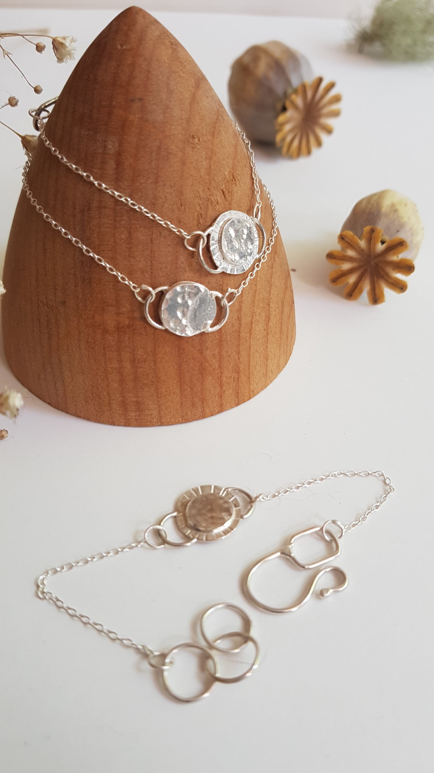 Faces of the Moon Sterling Silver Bracelet