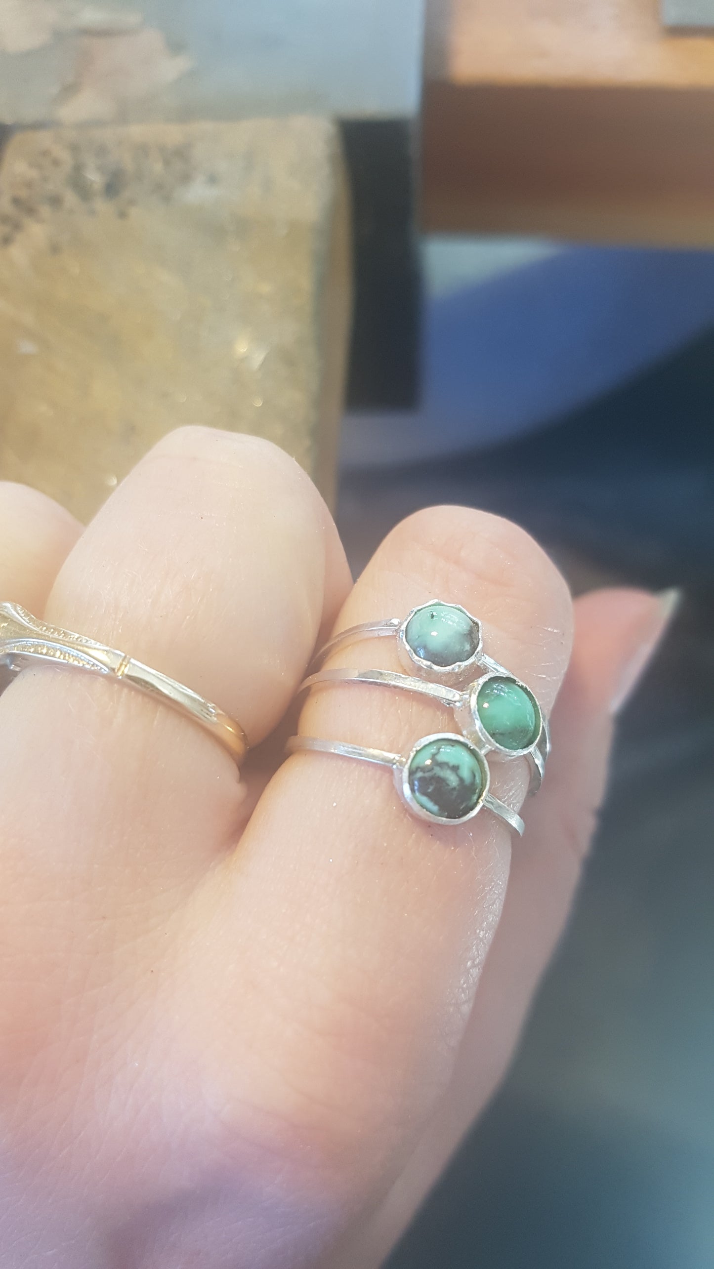 New Lander Turquoise Stacking Ring