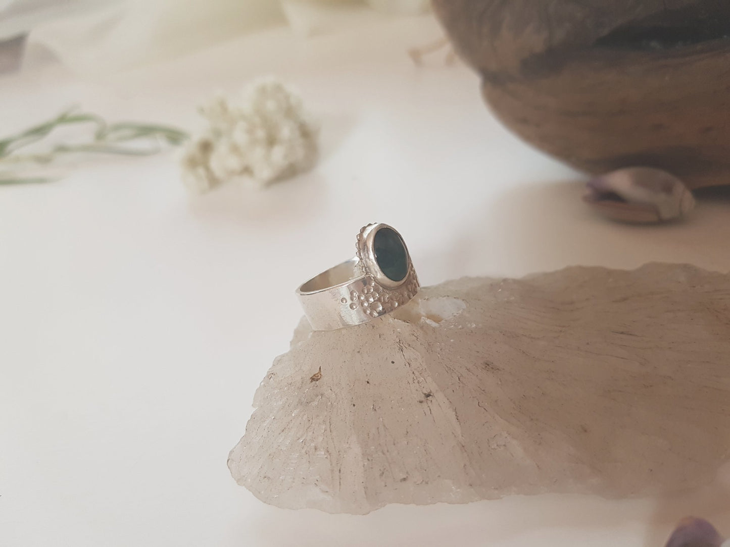 Jade Water Facets Ring