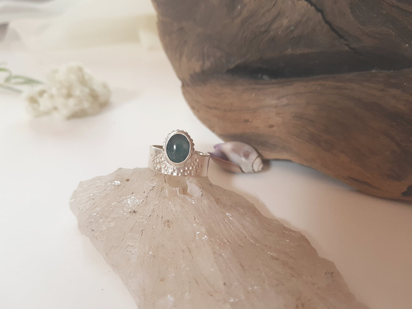 Jade Water Facets Ring