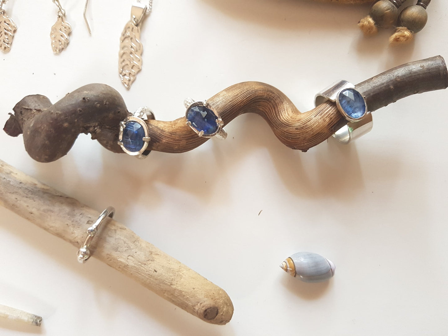 Faceted Blue Kyanite Ring