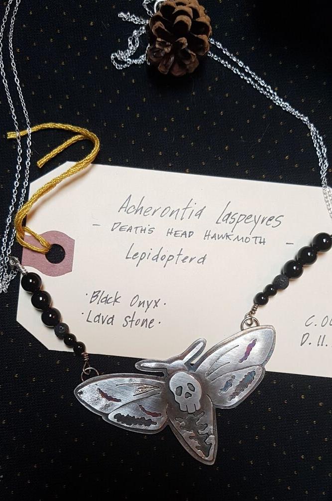 Sterling Silver Death's-Heah Hawkmoth Amulet