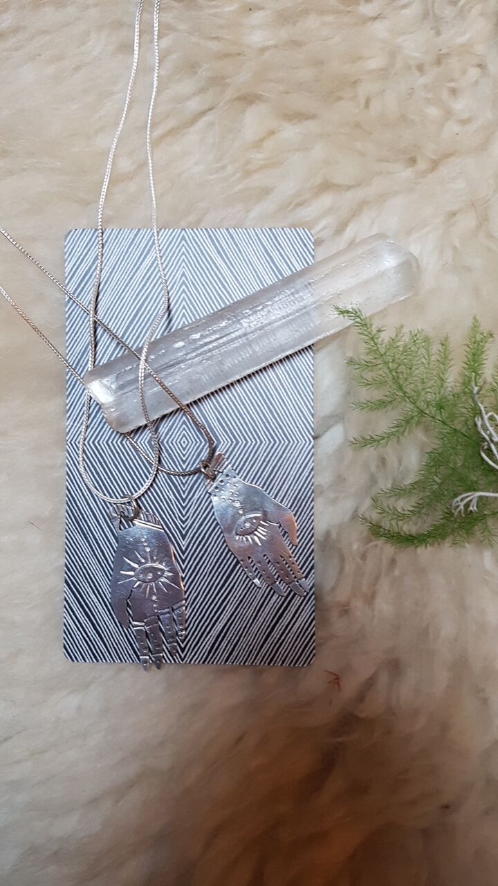 Sterling Silver Makers Hands Pendant