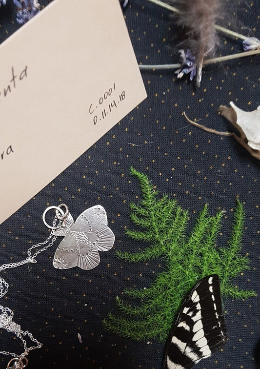 Sterling Silver Opulenta Moth Pendant