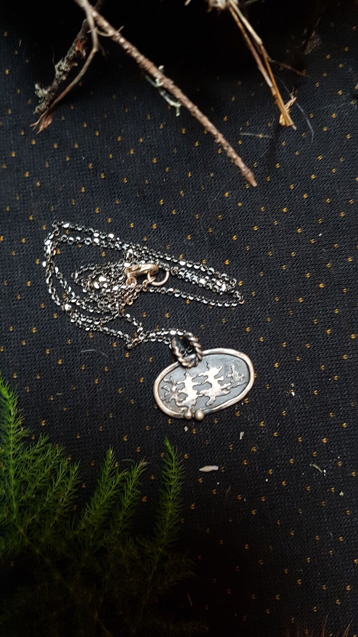 Sterling Silver Forest Pendant Necklace