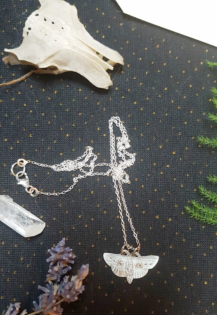 Sterling Silver Skipper Moth Pendant