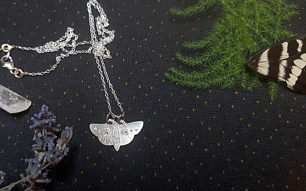 Sterling Silver Skipper Moth Pendant