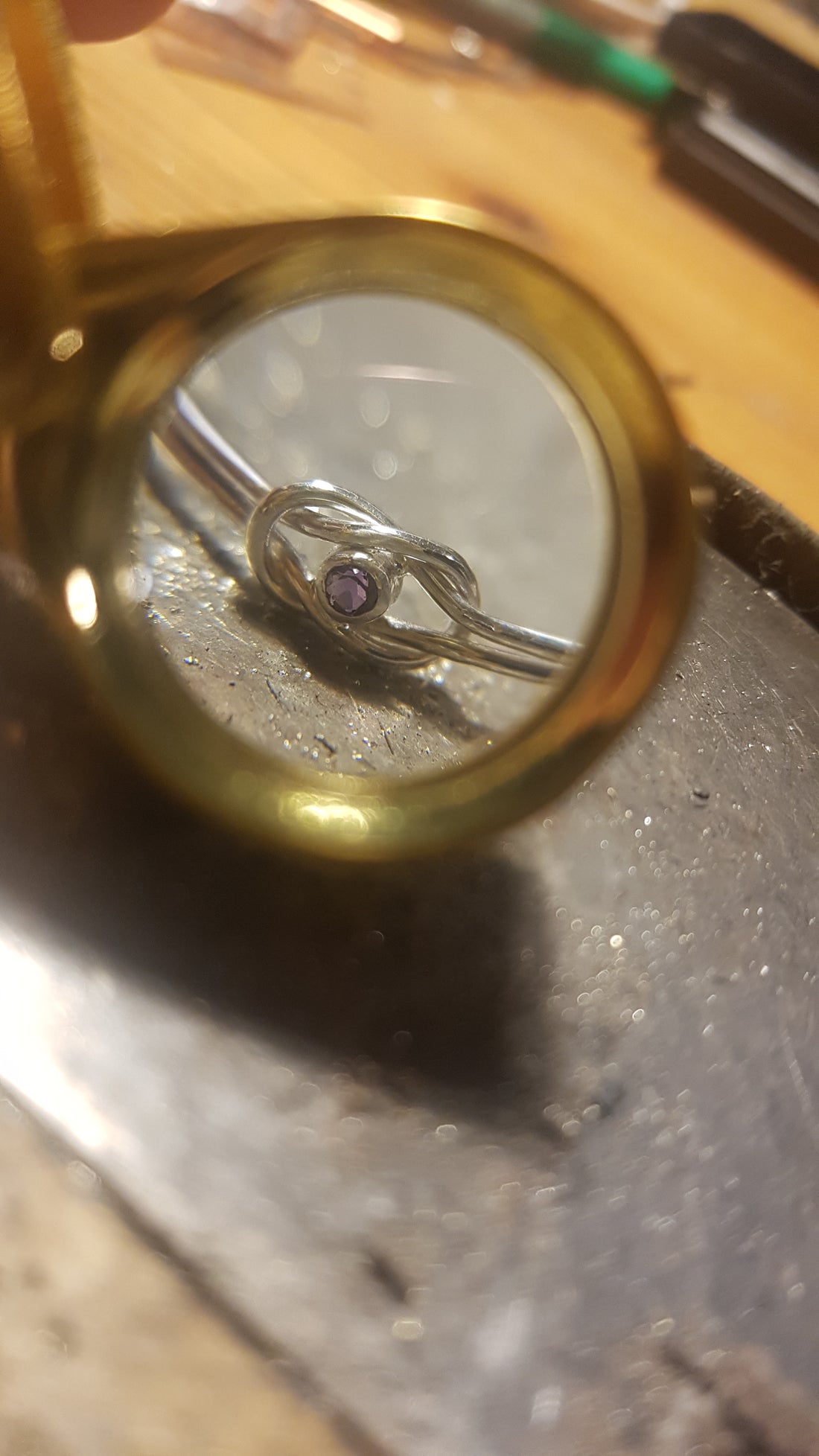 handcrafted gemstone jewelry birthstone ring by Wandering Moth Jewelry