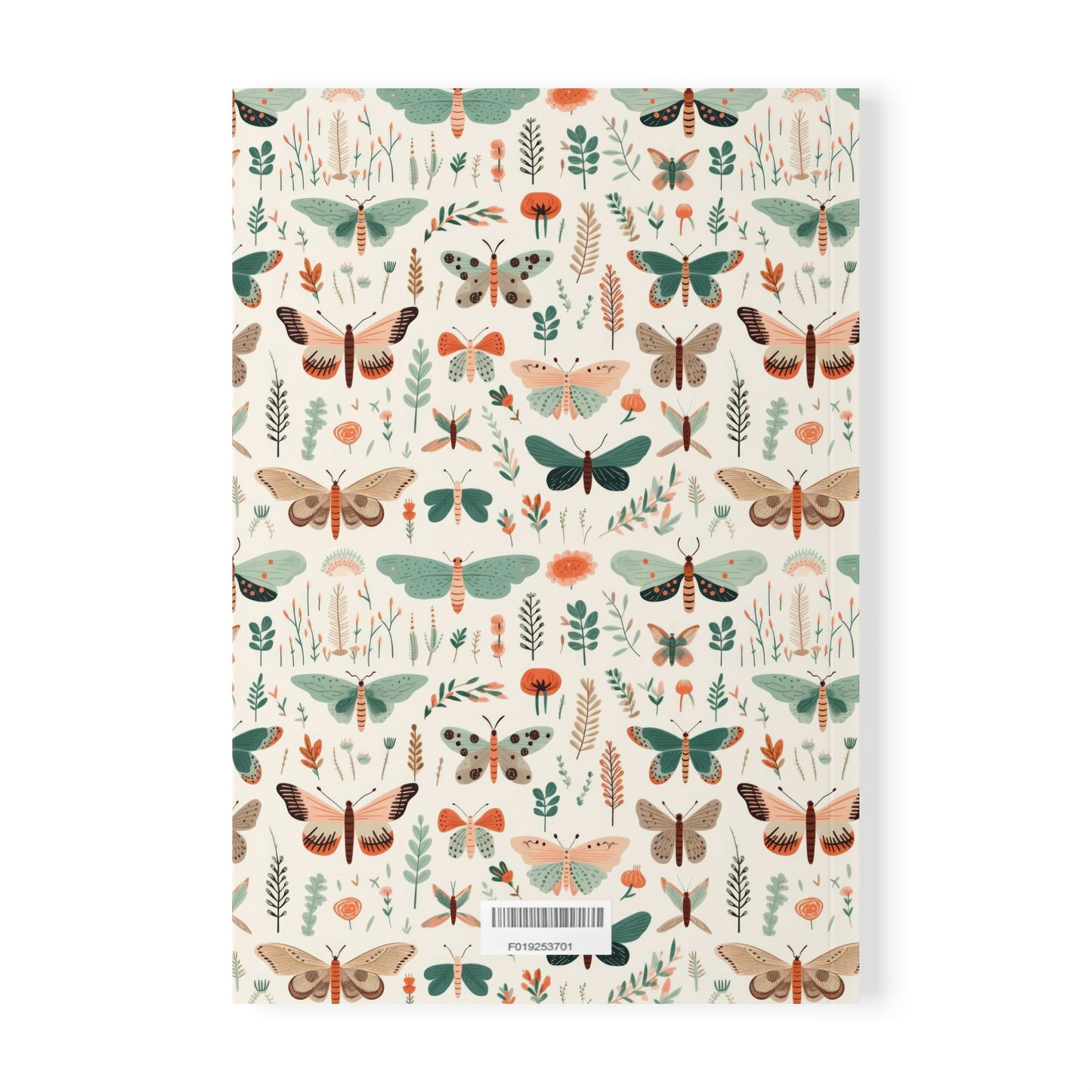 Softcover Notebook featuring Colorful Moths