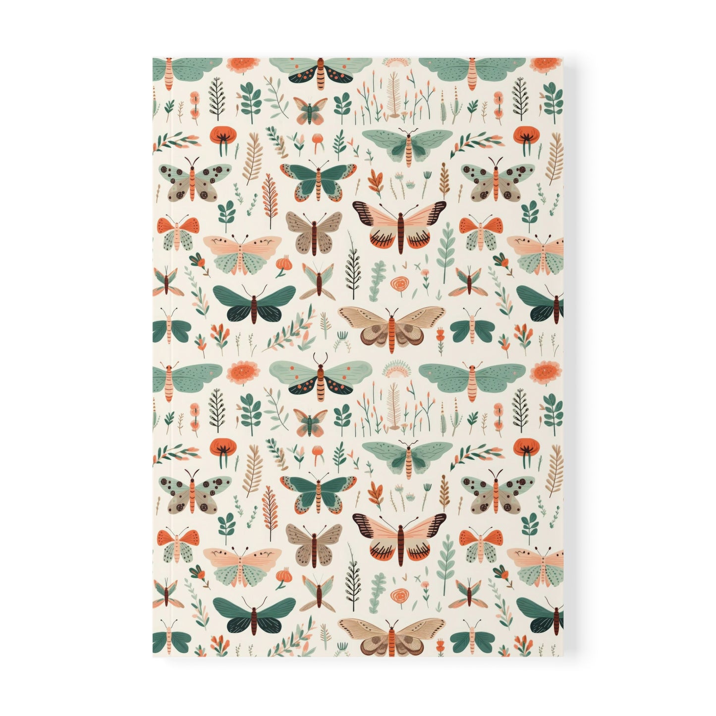 Softcover Notebook featuring Colorful Moths