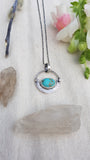 Turquoise and Sterling Silver Pendant Necklace
