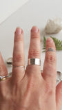 Geometric Textured Sterling Silver Ring