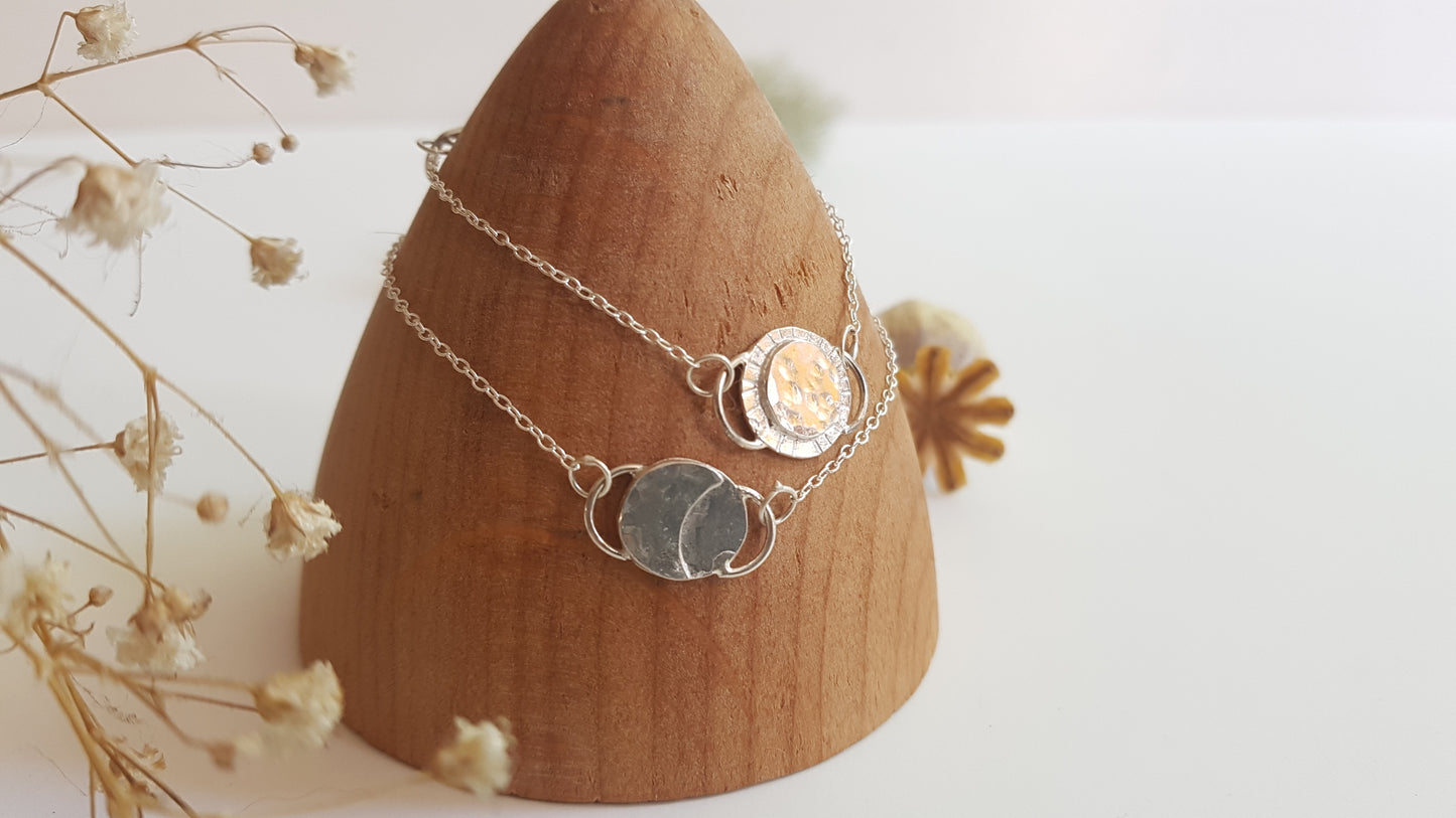 Faces of the Moon Sterling Silver Bracelet