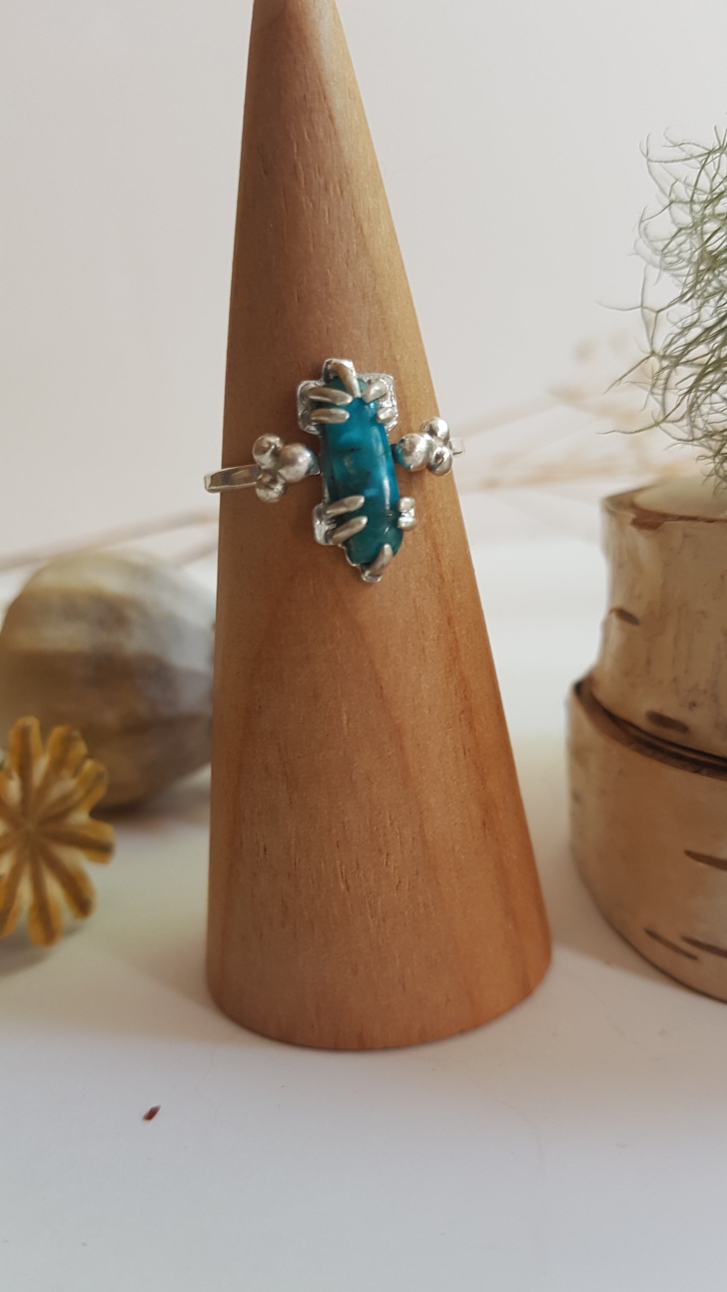 Bright Turquoise Sterling Silver Ring