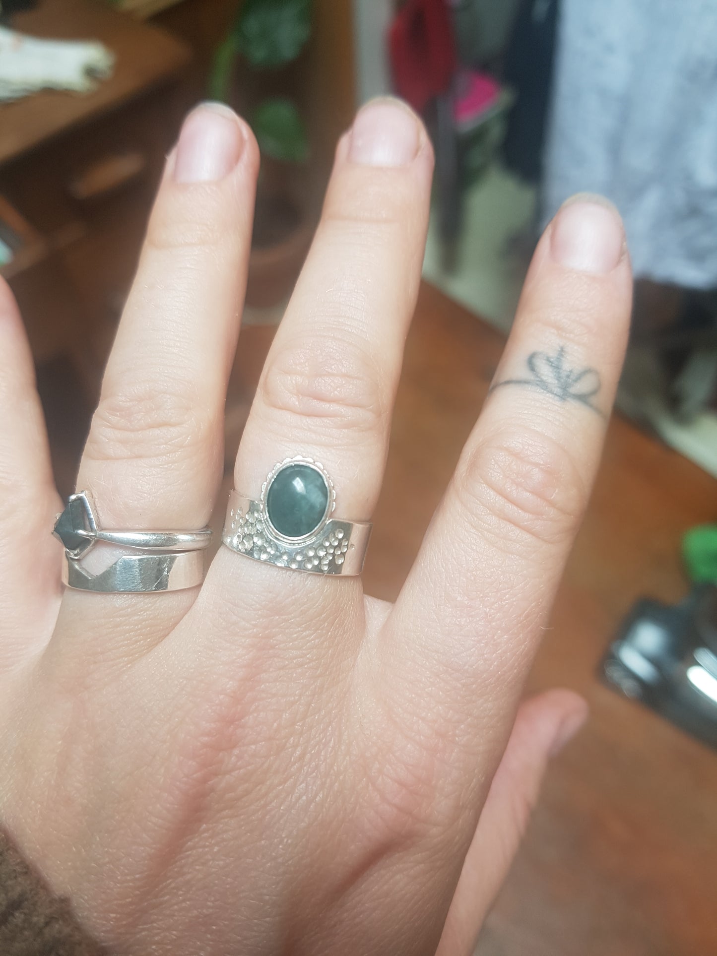 Jade Water Facets Ring